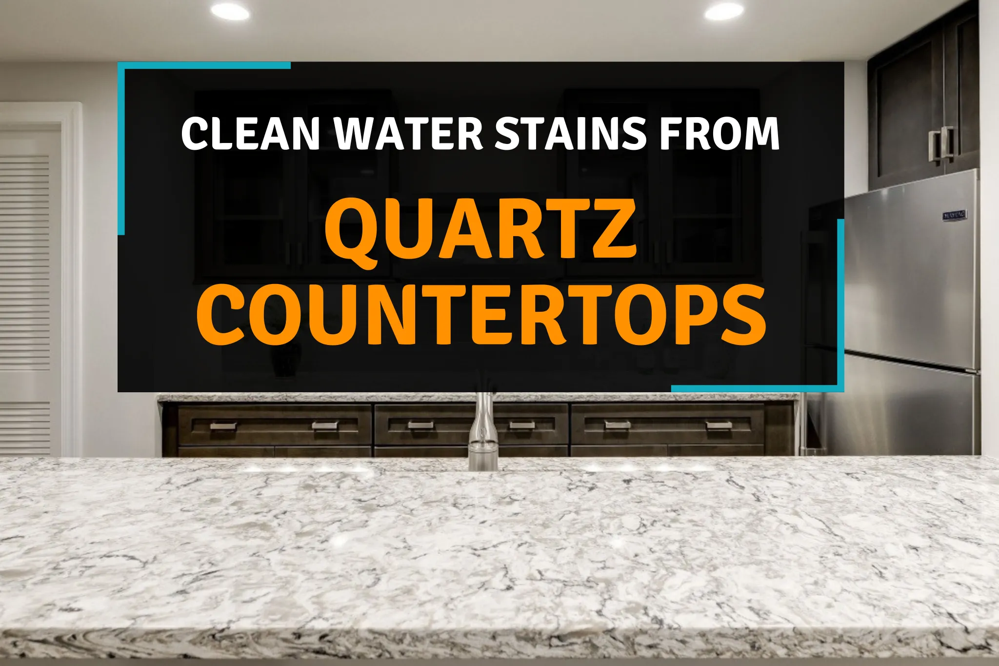 how to remove water stains from quartz countertops