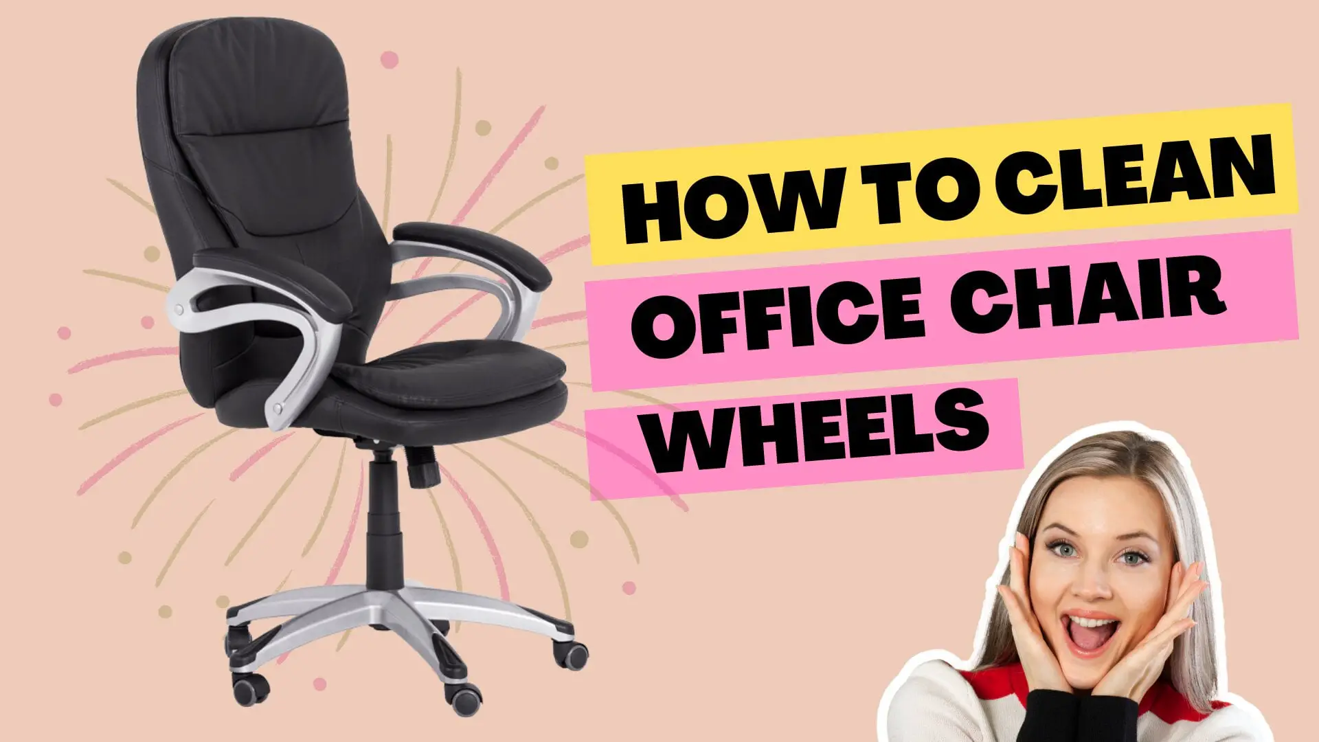 how to clean office chair wheels