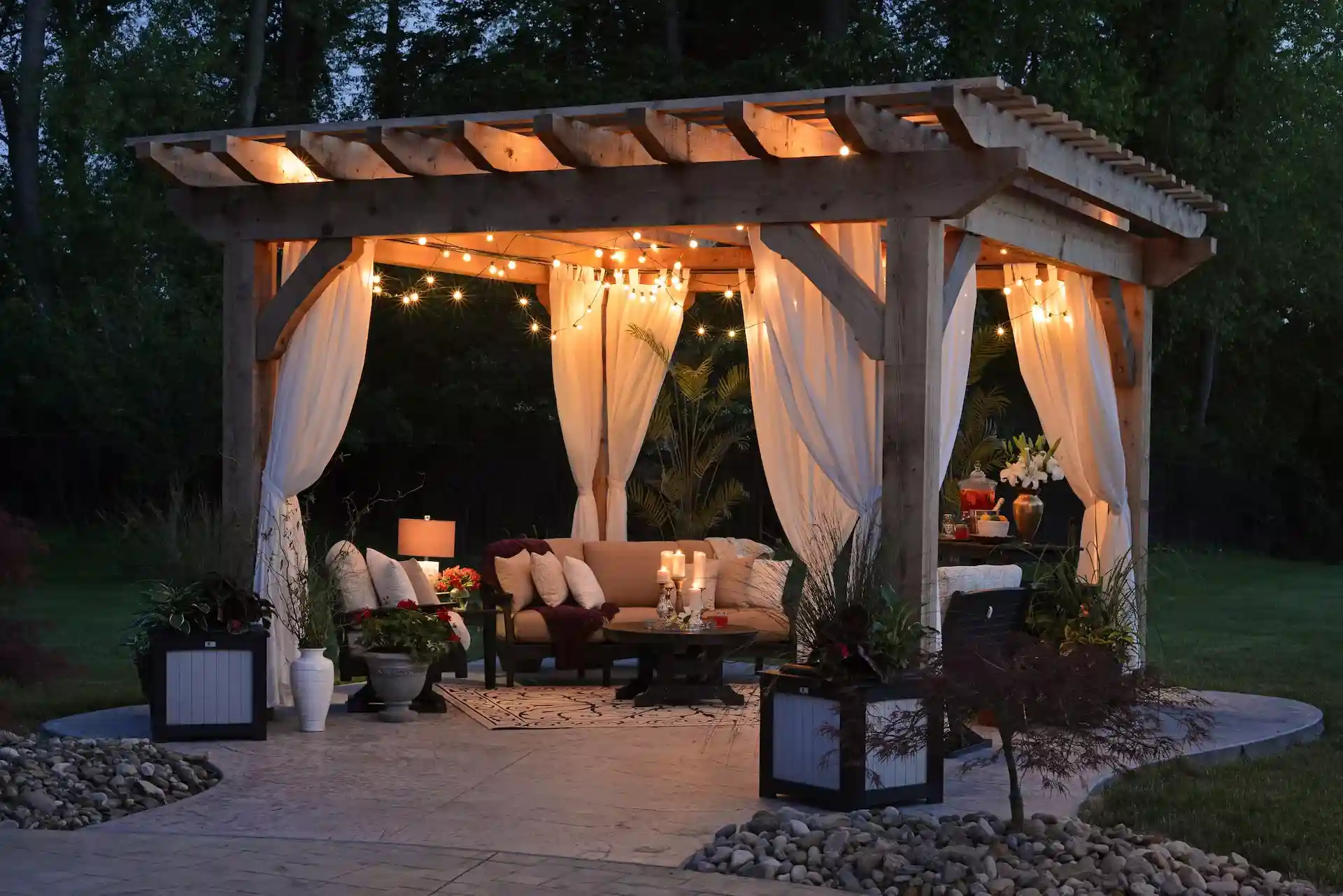 how to improve a patio - lightning in patio