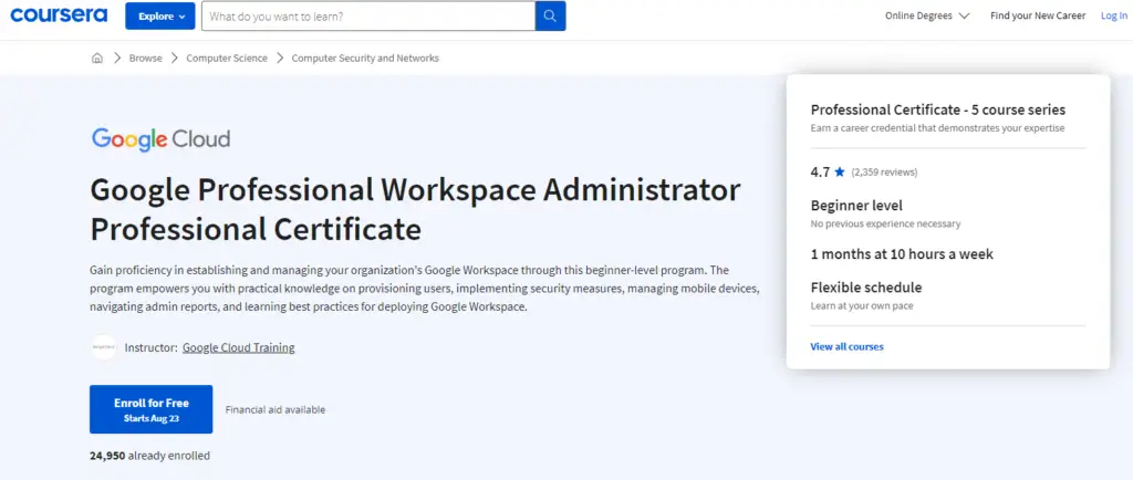 Uproot Cleaner Pro Google Professional Workspace Administrator Professional Certificate Coursera